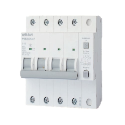WGB3LE-63aY Residual current operated circuit breaker (RCBO)