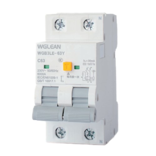 WGB3LE-63Y Residual current operated circuit breaker (RCBO)